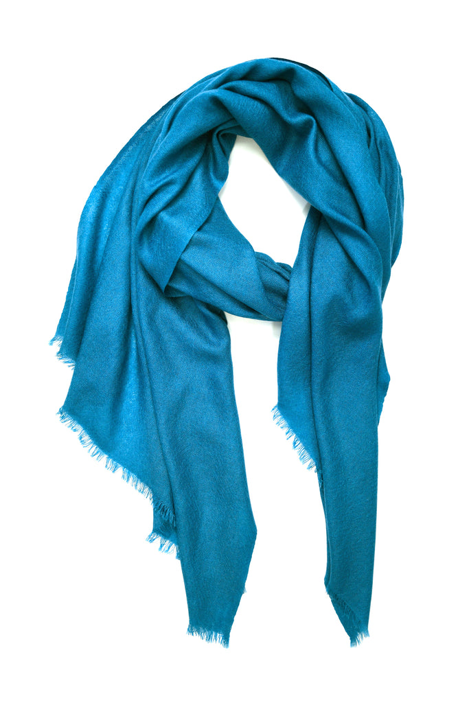 100% Cashmere Basic Scarf in Teal