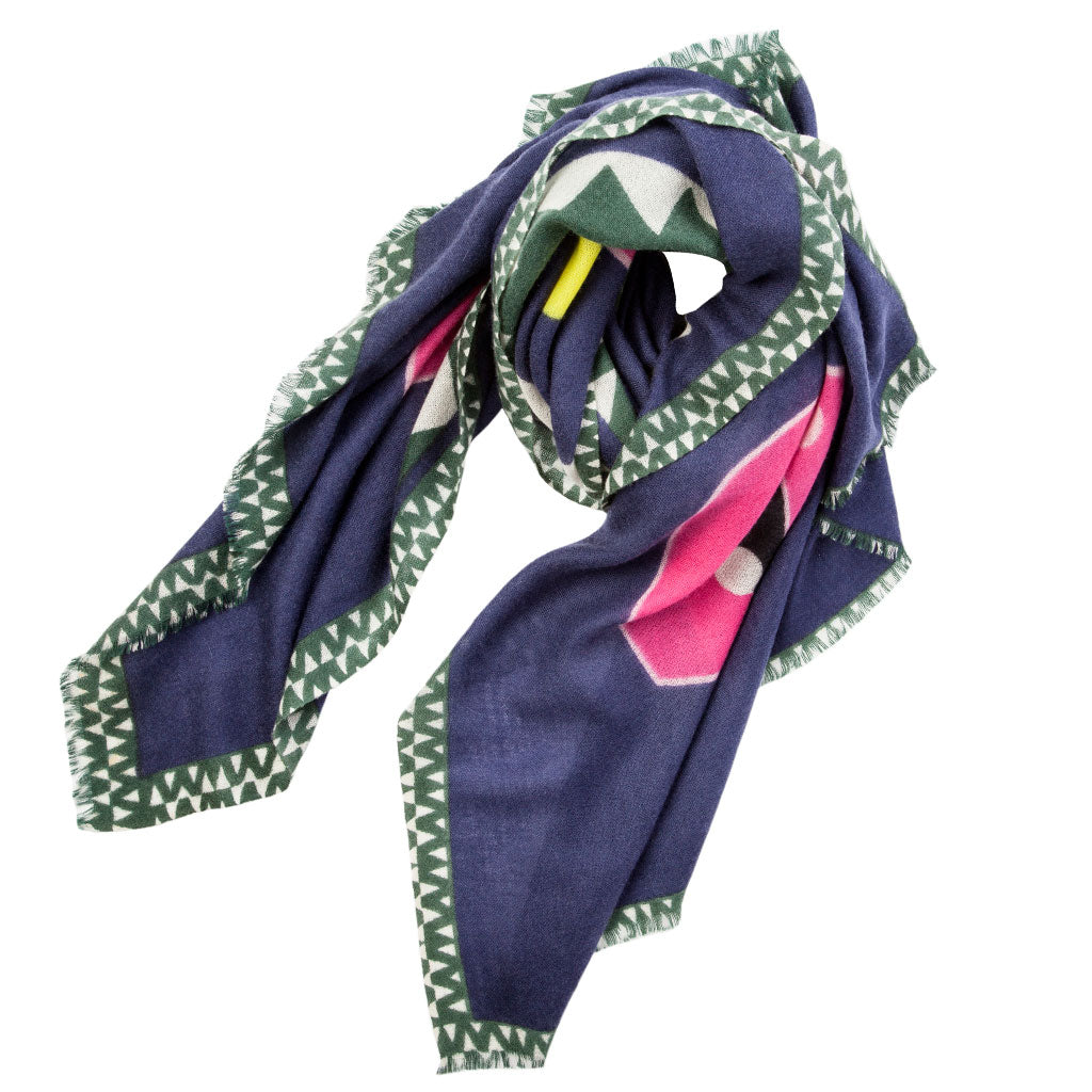 Yarnz Grin Scarf- Navy